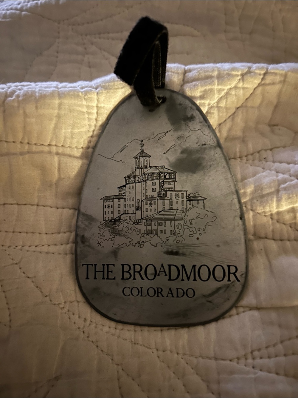 The Broadmoor Hotel Colorado 5 star Golf club. Metal Golf bag Ornament - metal.